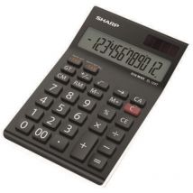Sharp - Black EL-124AT Desktop Calculator (Four Key Memory Stores Numbers) EL124AT