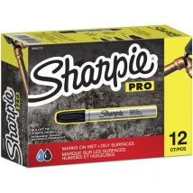 Sharpie - Metal Barrel Bullet Tip Marker Black (Pack 12)