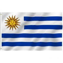 Shatchi - 5 x 3ft Uruguay National Flags Events Pub bbq Decorations for Rugby Cricket Football Sports 2023 World Cup Banner Fan Support Table Cover