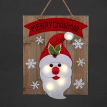 Shatchi - Wooden Hanging Frame Decor Santa 30x3x36H