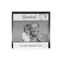Grandad 'My heart belongs to you' Silver Message Band Photo Frame - Shatchi