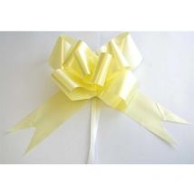 20 Pcs 50mm Light Yellow Pullbow Ribbon Gift Wrapping