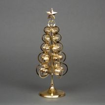 16.5Inch Table Top Christmas Tree Gold Decorated With Bells