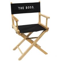 SHAW - Chaise de Directeur Noire et Bois