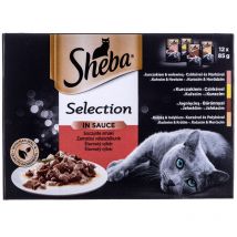 Pouch Steamed & Tender Meat Selection 12 x 85g pk (Pack of 4, Total 48 Pouches) (3065890095939) - Sheba