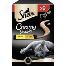 Creamy Snacks Huhn & Käse Katzensnack 9 x 12g Katzensnack - Sheba