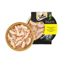 Gatto Filets Lattina 60gr Pollo sminuzzato al naturale - Sheba