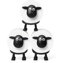 Jalleria - Sheep Toilet Roll Holder - Funny Toilet Paper Holder Free Standing Bathroom Set - 3D Printed Black Sheep Loo Roll Holder - Hilarious