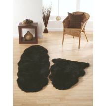 SheepSkins Hug Black 70cm x 175cm Rectangle - Black