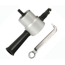 Sheet Metal Nibbler Cutter Double-headed Sheet Cutter Nibbler Drill Attachment for Straight Curve and Circle Cutting