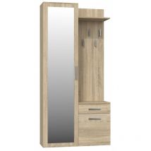 Sheila Garderobe Mit Spiegel Eingangsbereich/halle Schrank + Garderobe Eingangsbereich Schuhablage + Spiegel + Haken