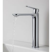 Badplaats - Robinet de Lavabo Shelby xl - Chrome - Mitigeur avec Kit de Montage et Tuyaux
