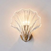 Aiperq - Shell Glass Base Wall Lamp, Crystal Shell Wall Lamp, Crystal Wall Lamp (Clear)