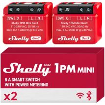 1PM Mini Gen3, Relè Intelligente WiFi e Bluetooth, 1 Canale, 8A, Misurazione di Potenza, Domotica, Controllo Remoto, Alexa e Google Home, iOS