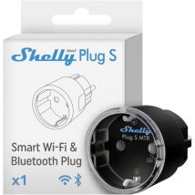 Shelly - plug s GEN3 noir - prise connectée wi-fi et matter, type e, 12 a, programmable à distance par app, suivi de la consommati