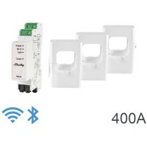 Shelly - Pro 3EM 400A Compteur de courant Bluetooth, Wi-Fi