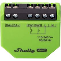 Shelly DALI Dimmer Gen3 – 110-240 V~, 50/60Hz – WLAN bis zu 50 m – Bluetooth 4.2 – Kompatibel mit Sprachassistenten