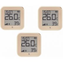 Shelly - WLAN-Temperatur- u. Feuchtigkeitssensor Plus h&t Gen. 3, bt, Mokka, 3 Stück