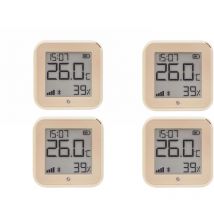 Shelly - WLAN-Temperatur- u. Feuchtigkeitssensor Plus h&t Gen. 3, bt, Mokka, 4 Stück
