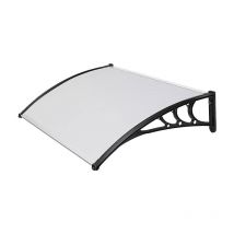 Friend Vordach abs 80x120 Schwarzer Träger und opal satinierte kompakte Polycarbonatabdeckung - Garden