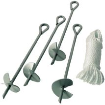 Shelter Logic Ancres De Tempête En Aluminium 38 Cm Argent 4