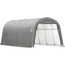 Shelter Logic Foliengarage Round Top, 22,57 m², grau, 610 x 370 x 240 cm (l x b x h)