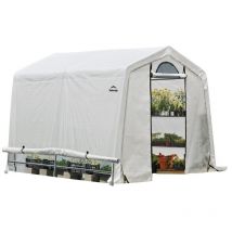 Shelterlogic - serre en film plastique 5,76 m² blanc 240x240 cm