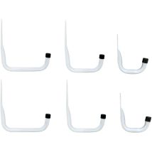 Shepherd Hardware 8096e - Ganci Per Garage In Acciaio Resistente, 3 Misure, Confezione Da 6, Colore: Bianco