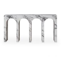 Mobilier Deco - sheryl - Console arc marbre d'ingénierie blanc