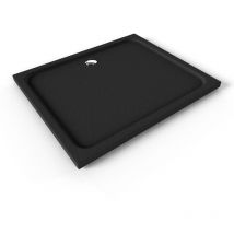 Saniverre - shimmer stone Receveur de douche 100 x 120 cm acrylique Noir effet pierre + bonde et siphon inclus - Salle de bain