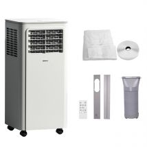 7000BTU Climatiseur Mobile avec Fonction 3-en-1, Climatisation, Déshumidificateur, Ventilateur, Mode veille, 2,1Kw, Télécommande, Minuteur 24h, 2