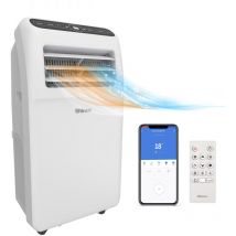 SHINCO Climatiseur Mobile Wifi 12000 BTU/h, Eco R290, 3,5 kW, 4 en 1 Refroidissement, Chauffage, ventilateur, Déshumidificateur, Blanc
