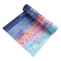 12 Rouleaux Washi Tape,Triomphe Ciel étoilé Ruban Adhésif Papier Décoratif Masking Tape Masking Tape Adhésif Ruban de Masquage en Papier Ruban Washi