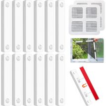 12pcs,Aimant Moustiquaire Fenetre, Aimant Pour Moustiquaire, blanc