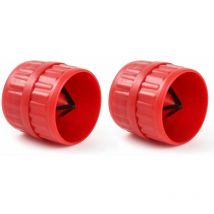 2Pcs Ébavureur pour tubes, Alésoir intérieur et extérieur, pour Tuyaux en Cuivre Aluminium Laiton pvc, Diamètre 5mm a 38mm 56Vingt