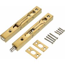 2Pcs Verrous de Porte 6 Inch - Serrures de Porte Française de Sécurité Dissimulées en Acier Inoxydable avec Hardwares, Pênes de Loquet Encastrés en