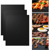 3 pcs/lot 33 x 40 cm pouce en téflon Fibre réutilisable antiadhésive barbecue rti Tapis de feuilles Portable facile à nettoyer extérieur pique-nique