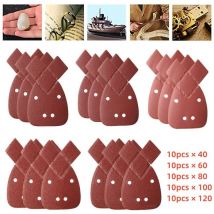 50pcs Feuilles de Ponage pour Souris Ponceuse à Paume Black & Decker 40 60 80 100 120 Grain