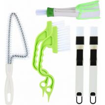 6pcs Outil de Nettoyage de rainure de fenêtre, brosses de Nettoyage de Coin de rainure de Rail de Porte de fenêtre pour Porte