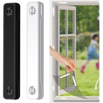 Aimant Moustiquaire Fenetre, Aimant Pour Moustiquaire, Moustiquaire Fenetre Fixe, Aucun Perçage Requis, Noir+blanche(12Pcs)