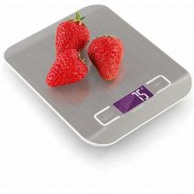 Balance de cuisine électronique rechargeable usb 10kg / 1g, balance de cuisson numérique en acier inoxydable avec affichage rétroéclairé, poids à