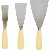 Couteau à mastic spatule lame flexible en acier inoxydable couteau à mastic manche en bois