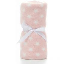 Couverture Bébé Naissance Polaire Plaid Bebe Douce pour Fille et Garçon comme cadeau de naissance 75 100CM, Rose