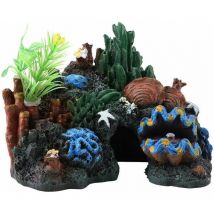 Décoration de récif de corail de mer en résine artificielle colorée décorations de réservoir de poissons d'aquarium de grotte