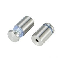 Entretoises en verre 20 pièces, goujons publicitaires muraux en acier inoxydable pour affichage de plaques et de panneaux (argent), 12mm x 20mm