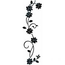 Flower Vine Acrylique Miroir Stickers Muraux, Élégant Miroir Réglage Mur Autocollant, Mur Collant Miroir Décoration Murale pour La Maison Salon