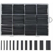 Gaine Thermoretractable Noire 625pcs Gaine Thermo Retractable Gaines Thermoretractables Un Assortiment de 8 Tailles 1 – 10 mm