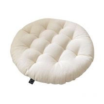 Galette de chaise en coloris blanc - Dim : 40 x 40 x 6 cm,