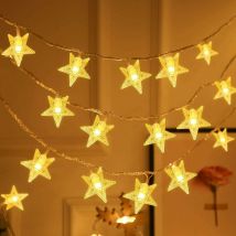 Guirlande lumineuse étoilée,Guirlande Guinguette,1 modes d'éclairage,Decoractive pour chambre à
