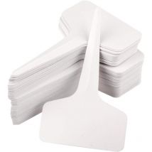 100 Pieces etiquette de plante semis etiquette jardin potager plantation étanche plastique exterieur,blanc,10x6CM - Shining House